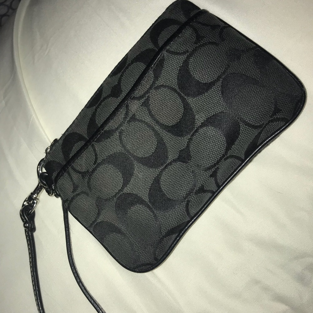Black coach wristlet
